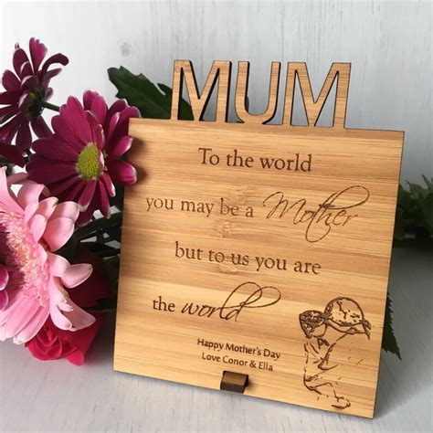 Mothers Day Plaque Personalised Mothers Day T Etsy