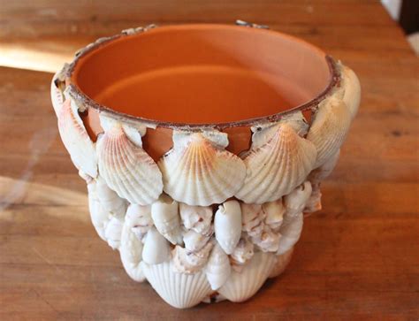 Sea Shell Flower Pot The Cavender Diary Flower Pots Decorated