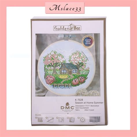 Cross Stitch Kit Cross Stich Set Come With DMC Thread Shopee Malaysia