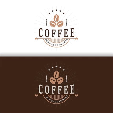 Kaffee Logo Einfaches Kaffein Getränk Design aus Kaffeebohnen für ein