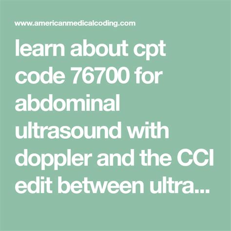 Learn About Cpt Code For Abdominal Ultrasound With Doppler And