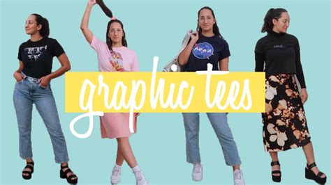 10 Ways To Style A Graphic Tee My Entire Graphic Tee Collection Youtube