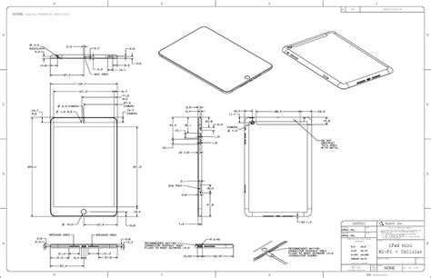 Apple Posts Detailed Drawings of the iPad Mini and iPad 4 On Its Website, Down to Sketch Level ...