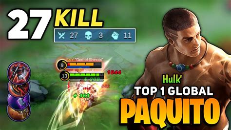 27 Overkill Paquito Best Build 2021 Top 1 Global Paquito Gameplay