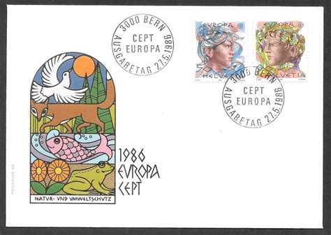 FDC Serie 725 726 ET Bern 27 5 1986 schön illustriert H Erni Kaufen