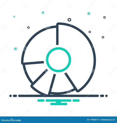 Mixpictogram Voor Cirkeldiagram En Diagram Vector Illustratie