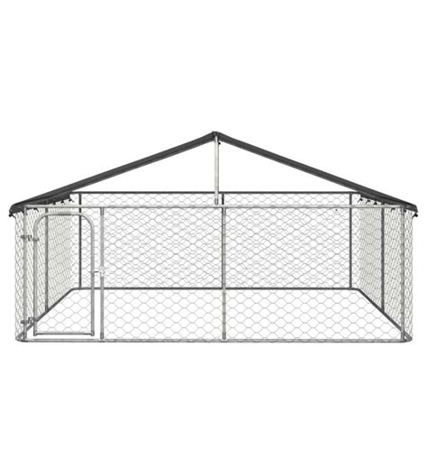 Gabbia Per Cani Da Esterno Con Tetto 300x300x150 Cm