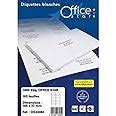 Office Star Boite De Tiquettes Autocollantes Blanches Multi