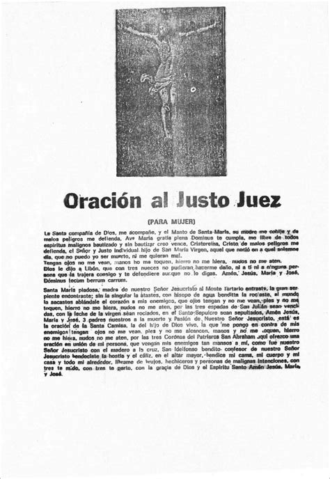 Oraci N Al Justo Juez Protecci N Trabajo Hombres Y Mujeres