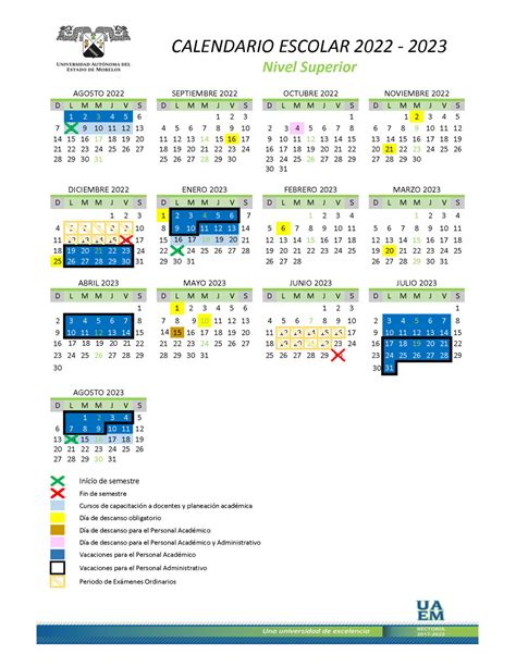 CALENDARIO ESCOLAR Escuela De Estudios Superiores De Mazatepec