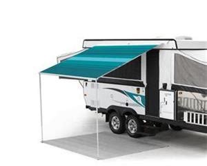 Carefree 981188C00 Teal Dune Stripe Manual Campout Bag Awning 9 10