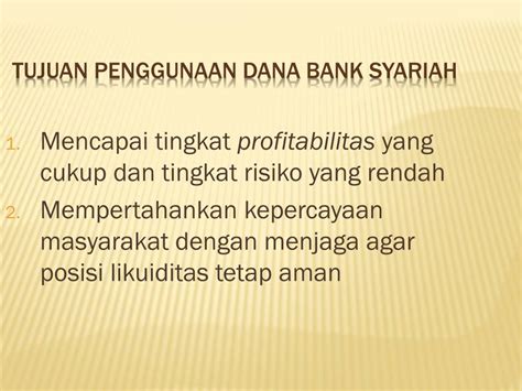 Ppt Bab Vi Manajemen Dana Bank Syariah Powerpoint Presentation Free