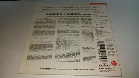 Jascha Heifetz Chausson Saint Saens Conus Sarasate