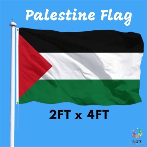 Bendera Palestine Besar / Large Palestine Flag / Palestine National Flag / Bendera Palestina ...