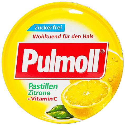 Kẹo ngậm ho không đường Pulmoll Pastillen Zitrone Vitamin C vị chanh