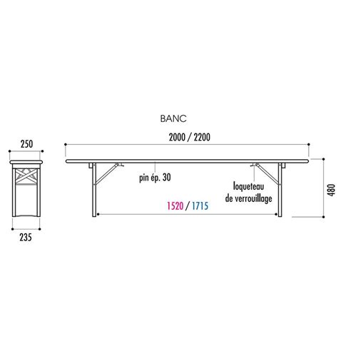 Banc Brasserie Pliant Bois Pour Table Brasserie D S Ht