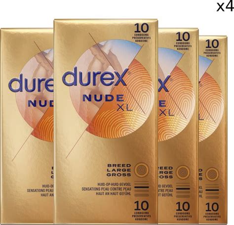Durex Condooms Nude XL 10st 4 Stuks Voordeelverpakking Bol