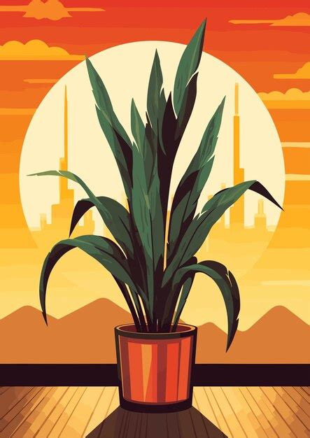 Sansevieria Cylindrica Ilustra O De Arte Vetorial Plana Ilustra O