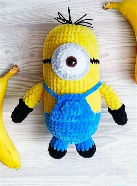 Patr N Gratis Minion De Terciopelo De Felpa Juguete Amigurumi