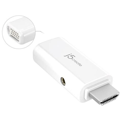 J5create JDA203 HDMI To VGA Video Adapter Converter With Audio GeeWiz