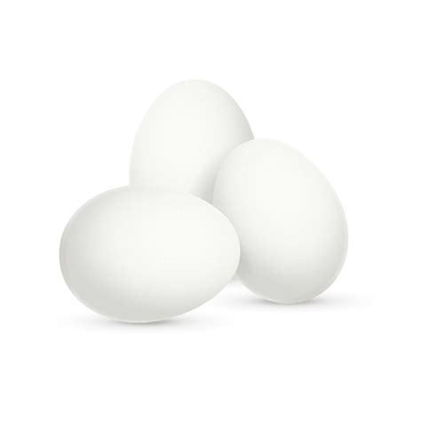 Premium Vector Realistic 3d White Whole Chicken Eggs Set Vector