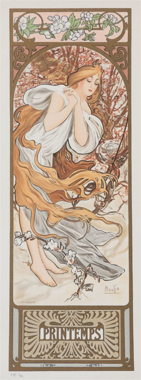 Seasons Printemps Spring Alphonse Mucha Rue Royale Fine Art