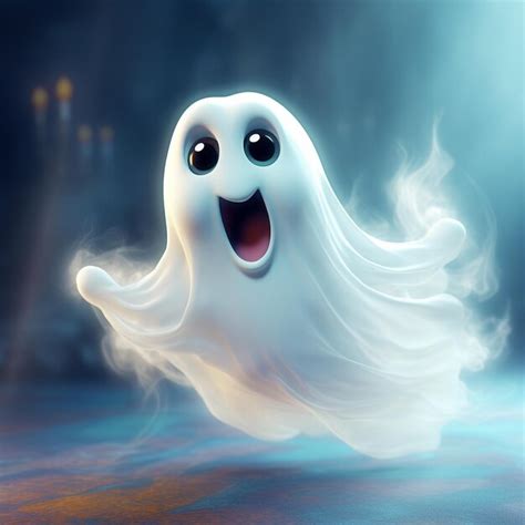 Premium Photo | Frightened halloween ghost flying through the air