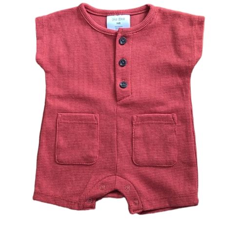 Okie Dokie One Pieces Okie Dokie Hot Sauce Rust Color Baby Onesies Creeper Size Newborn