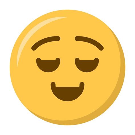 El Icono Del Emoji De La Cara Aliviado Vector Premium