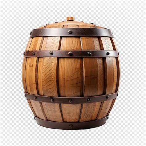 Premium PSD Old Wooden Barrel Wooden Barrel Isolated On White