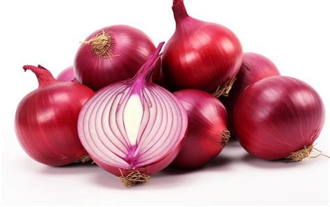 Premium Photo Fresh Red Onions