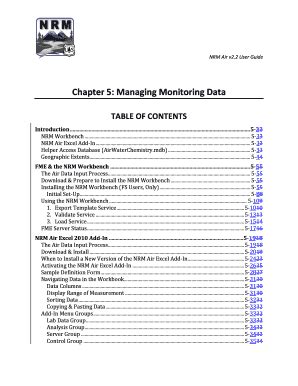 Fillable Online Fs Fed Chapter Managing Monitoring Data Usda