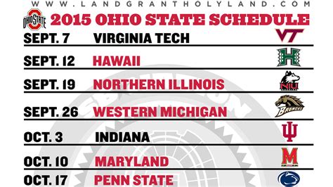 It's here! Print your own 2015 Ohio State football graphic schedule ...