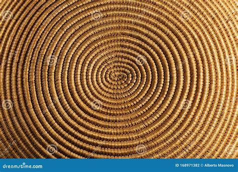 Spiral Woven Straw Texture Background Royalty Free Stock Photo