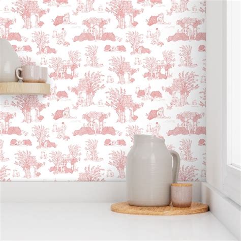 Sexy Toile Fabric Naked Toile Design Wallpaper Spoonflower