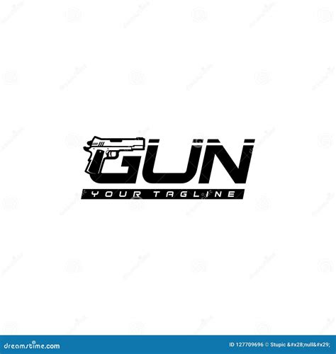 Creative Gun Logo Design Vector Art Logo Stock Vector Illustration Of