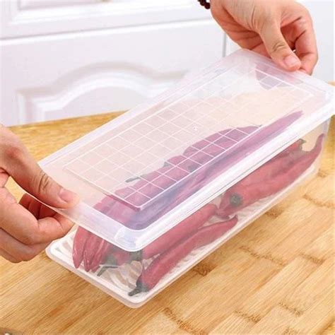 Plastic Fridge Storage Boxes Fridge Organizer With Removable Drain