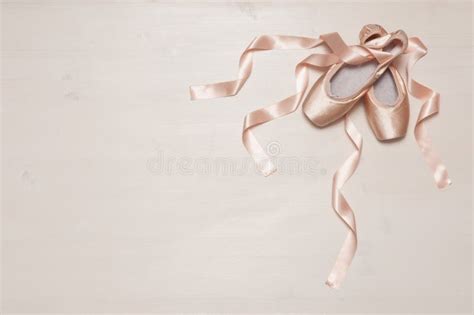 Pink Ballet Shoes with Ribbons Stock Image - Image of activity ...