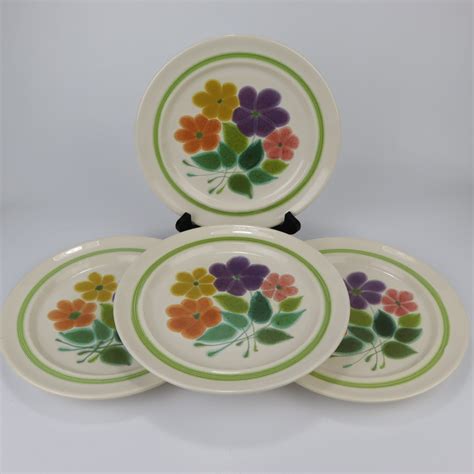 Franciscan Floral Earthenware Vintage Dinner Plates Set of - Etsy