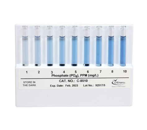 High Range Ortho Phosphate Comparator C Chemetrics