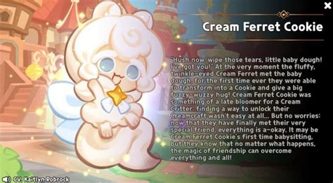 Cookie Run Kingdom Cream Ferret Cookie Toppings And Beascuits Guide