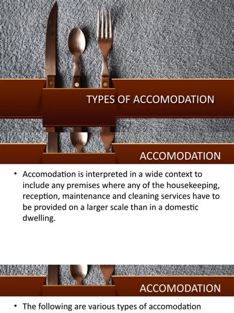 Types Of Accomodation Pdf Hotel Hospitality Industry