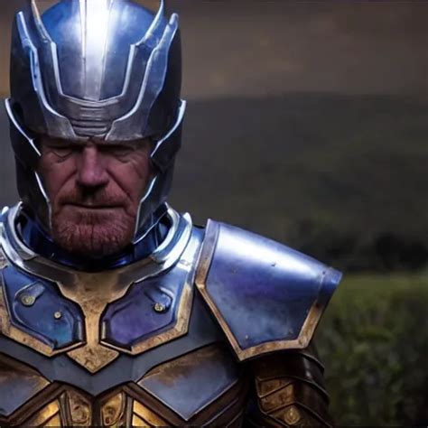 Bryan Cranston Wearing Thanos Armour Cinematic Stable Diffusion