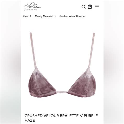 Laina Rauma Intimates Sleepwear Moody Mermaid Crushed Velour Bralette And Bikini Panty