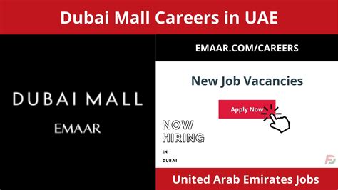 Dubai Mall Careers in Dubai 2025: New Job Openings