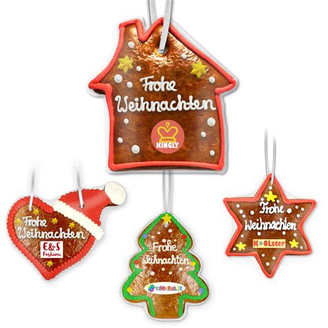 Lebkuchen Weihnachtsgruß mit Logo personalisieren