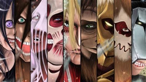 Attack On Titan Guia De Poder Dos 9 Titãs Originais Oxente Sensei