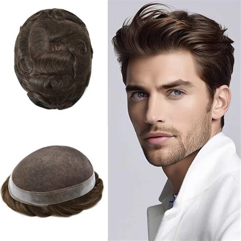 amazoncom toupee  men french lace center mens toupee human hair