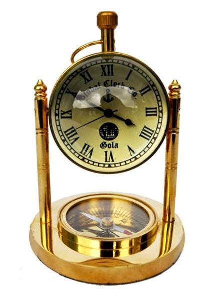 Aakrati Brassware Table Clock With Compass On Base At Best Price In