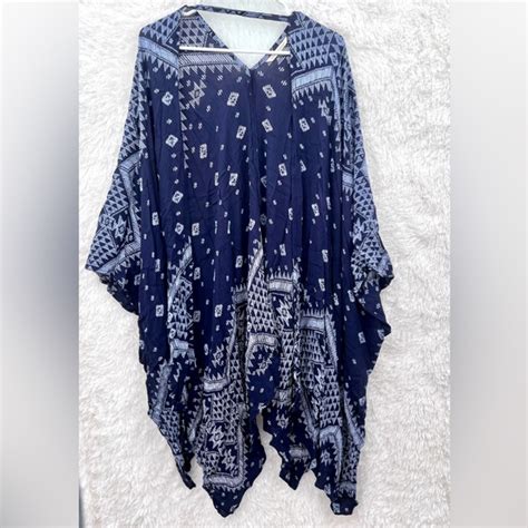 Soft Surroundings Tops Soft Surroundings Blue Open Kimono Topper